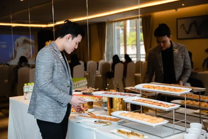Guests at a corporate reception