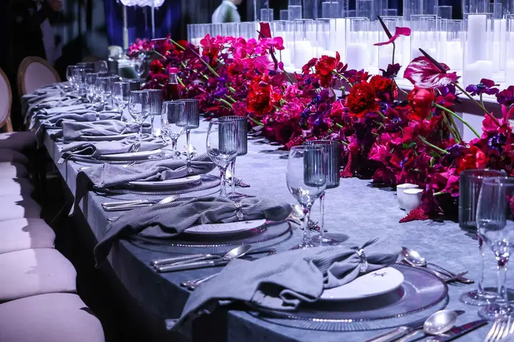 Garden flowers on a table