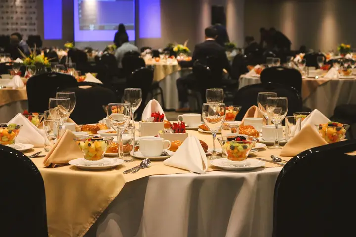 Holiday party ballroom
