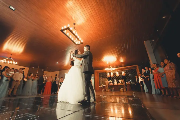 Evening reception with warm lighting