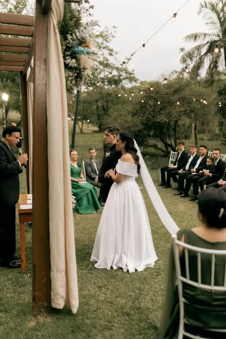 Bride and groom during a wedding ceremony